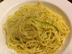 Les spaghettis aux courgettes